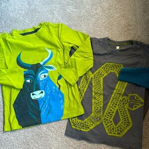 Tea Collection boys long sleeve tees. GUC.